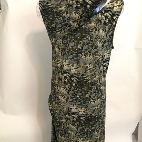 00s vintage fine gage jersey animal camo printed maxi gown with cutouts - Picture 8 of 14